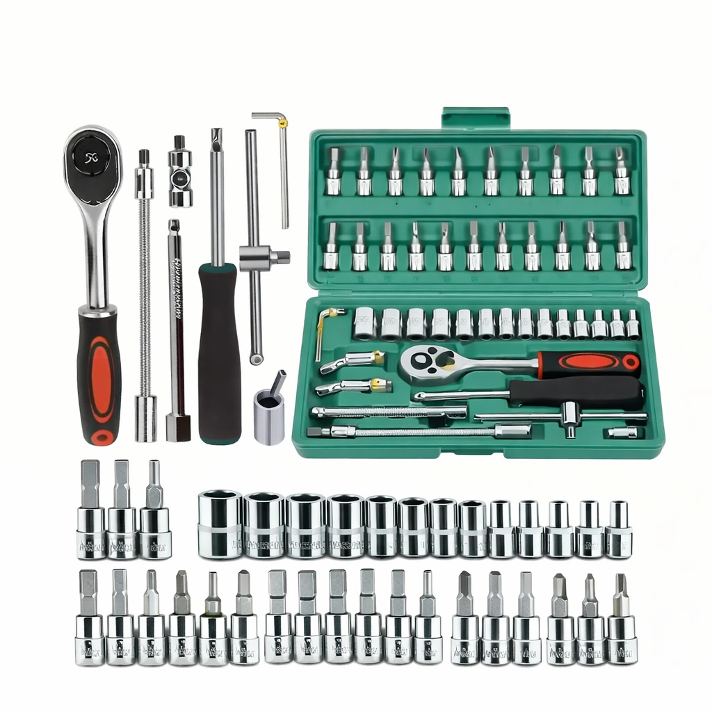 Premium Multi-Function Socket Wrench Set (Complete Tool Kit)