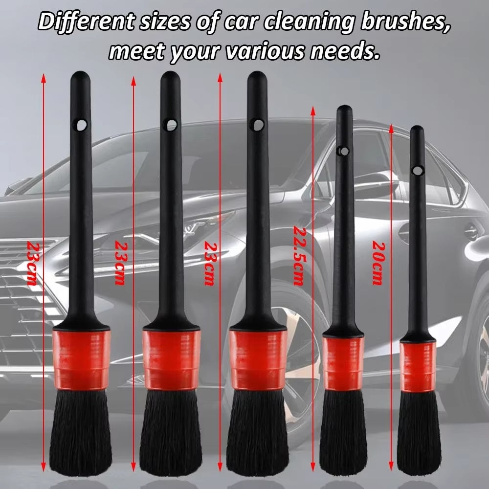 DetailKit Pro 17-Piece Car Detailing Brush Set – Complete Interior Cleaning Kit